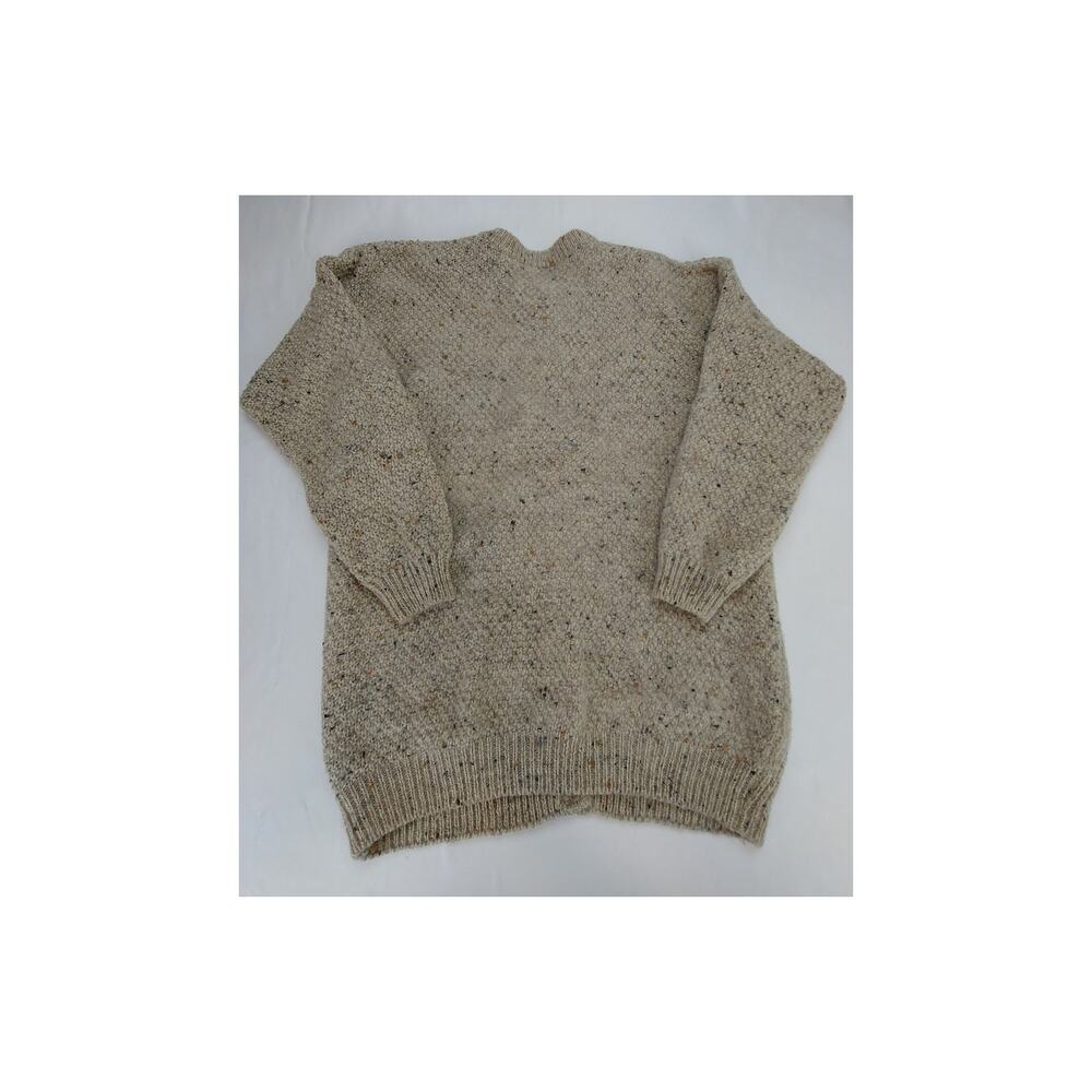 Vintage Highland Home Industries Scotland Wool Fisherman Cardigan Aran Knit M - Picture 9 of 12